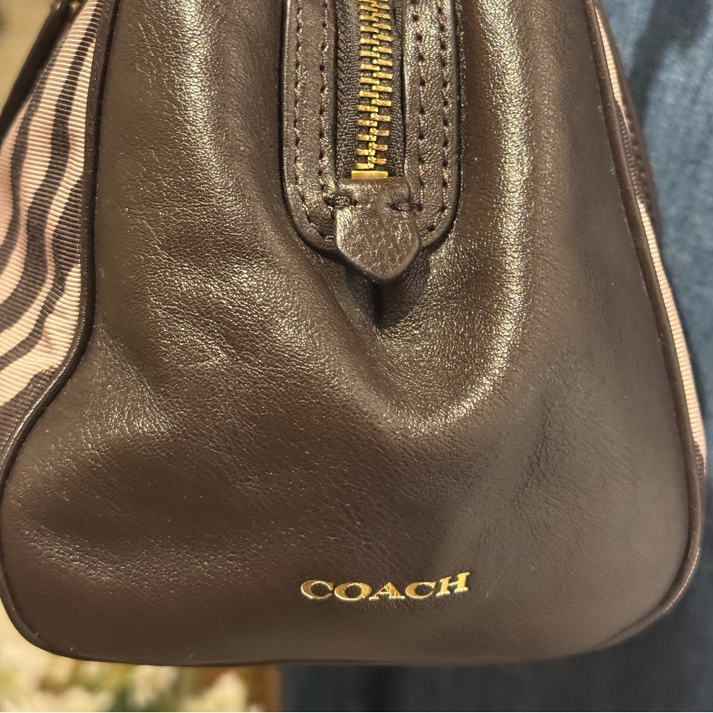 Coach Madison Zebra Print Mini Satchel Bag  Crossbody strap include - Picture 6 of 15